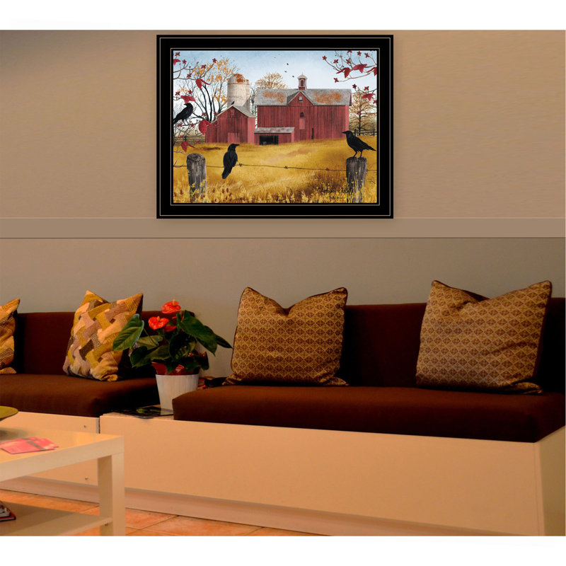 «Autumn Gold» par Billy Jacobs, reproduction encadrée prête à accrocher, cadre noir, 21" H x 27" W x 1" D