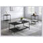 Ensemble de table rustique 3 pièces avec 1 table basse et 2 tables de bout, design minimaliste et espace de rangement à deux niveaux-601019714