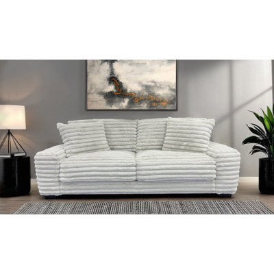 Selph Microfiber Sofa, Gray