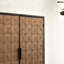 Buffet décoratif 31 po x 38 po à deux portes en bois d'hévéa