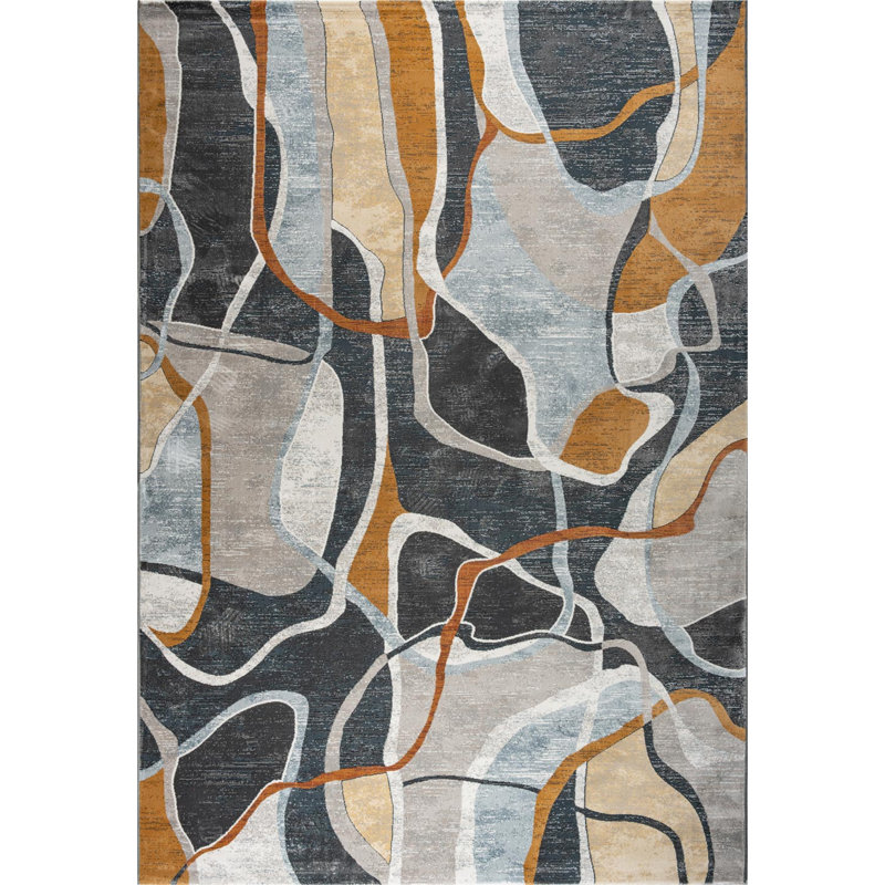 Canyon Brown/Black/Cream Rug, Rectangle 133 x 195 cm