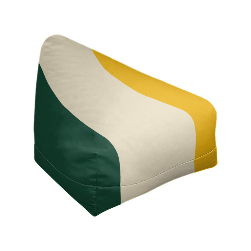 Classic Bean Bag, 42" H x 38" W x 31" D, Forest Green/Minnesota Wheat/Harvest Gold