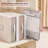 Bed Sheet Organizers And Storage, Foldable Closet Organizer With Handle, Plastic Bedding Storage Box Container