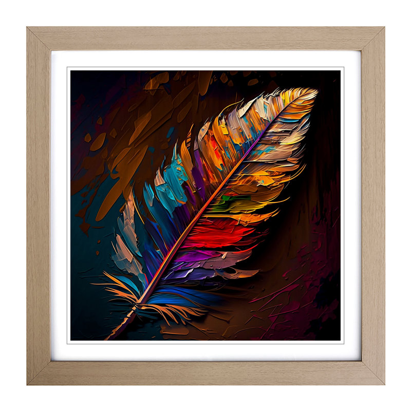 Single Picture Frame Print on Wood, Oak