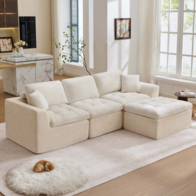 Cloud Modular Sectional Sofa with Movable Ottoman
