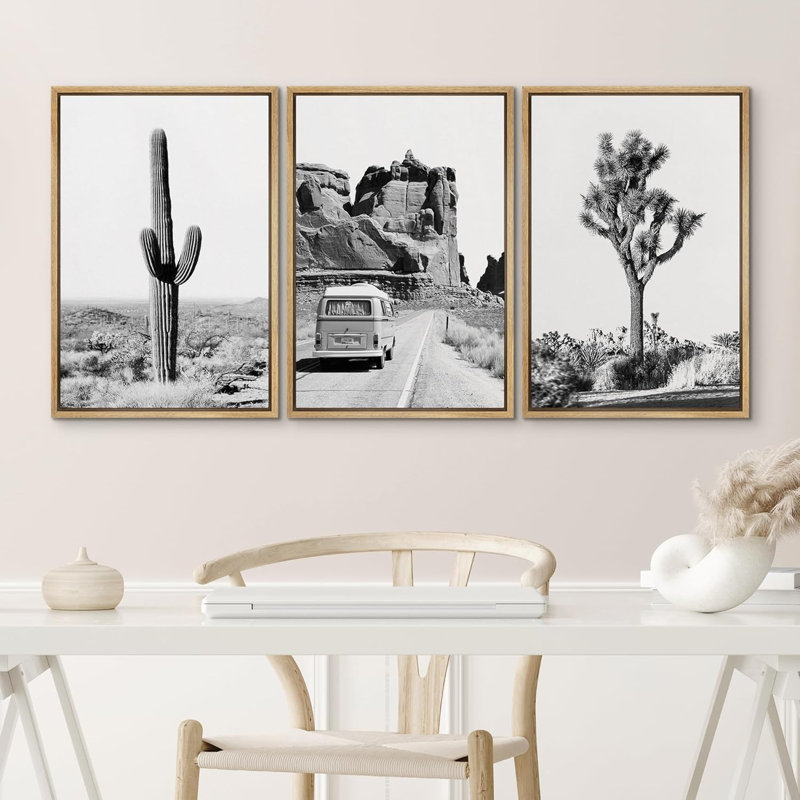 Cactus, paysage désertique, arbre de Joshua, photographie de paysage, paysage du sud-ouest, Naturel, H 36 po x l 72 po