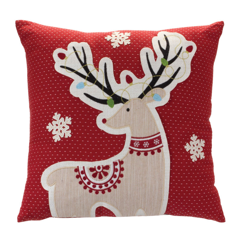 Embroidered Throw Pillow