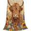Couverture en flanelle douce et moelleuse à motif de vaches fleuries, 152 x 203 cm-135725819