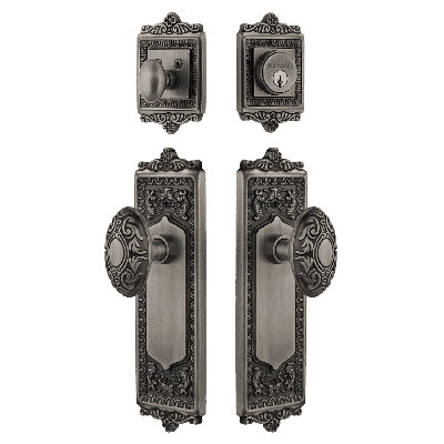 Nostalgic Warehouse Egg & Dart Entry Set with Victorian Knob