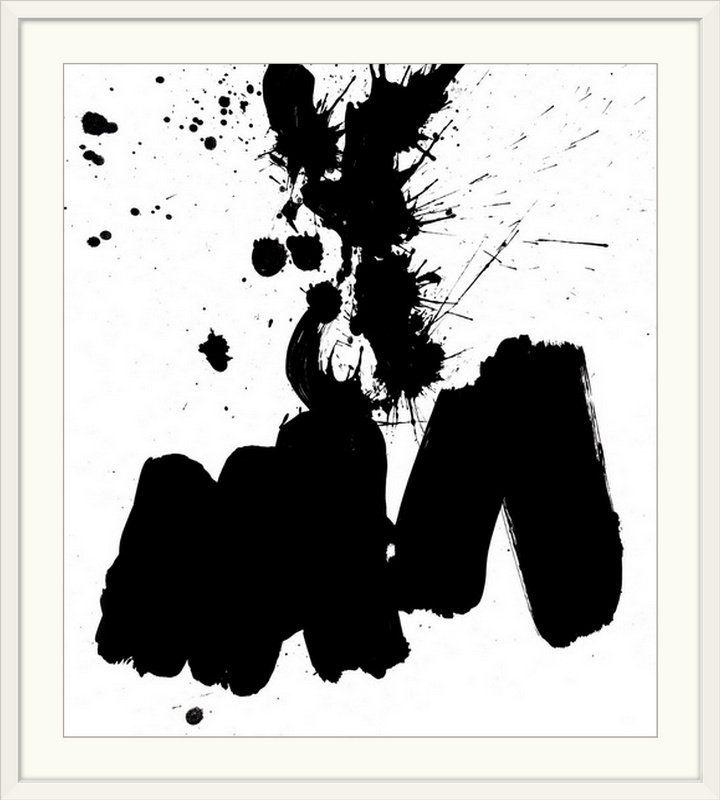 « ink tache ii », reproduction d’art, Cadre blanc, H 24 po x l 19 po x p 1 po