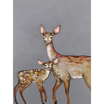 " Deer With Fawn " by Eli Halpin Painting Print