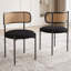 Ambri Rattan Back Fabric Upholstered Side Chair-989367020-1005361796