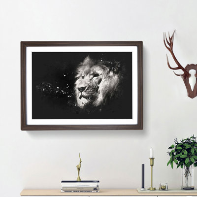 Portrait of a Proud Lion - Picture Frame Graphic Art Print