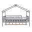 Lit double en bois avec lit gigogne simple, gris-1398615094