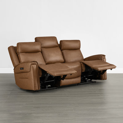 Super Zero-Gravity Genuine Leather Dual Motor 3PC Power Sofa With Power Headrest