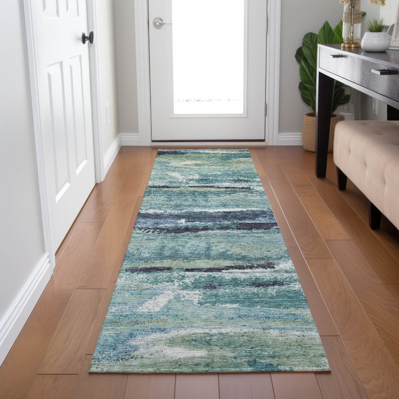 Tapis rectangulaire Aleighna avec envers antidérapant, Tapis de couloir 2 pi 3 po x 7 pi 6 po