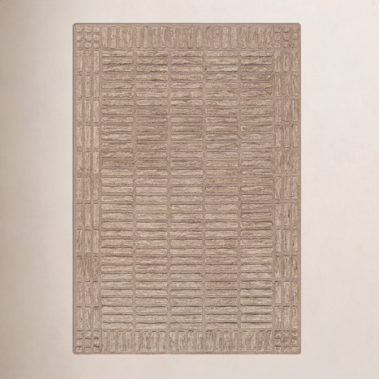 Wright Hand-Tufted Geometric Wool Rug, Runner 2'6" x 8'