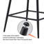 Konate Upholstered Counter Stool with Metal Frame-527978123