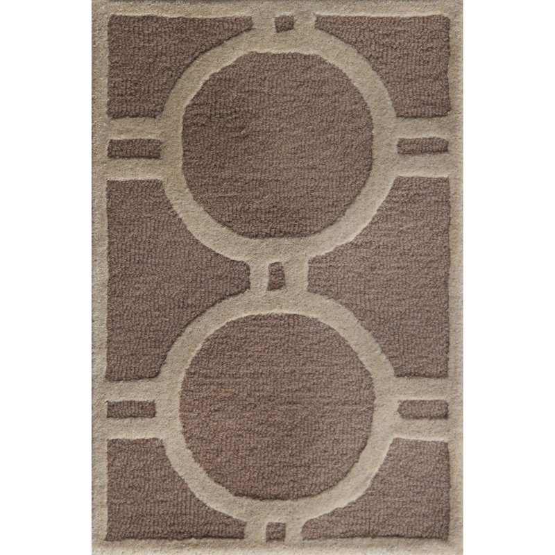 Sanyla Cambridge Hand Tufted Wool Geometric Rug, Rectangle 4' x 6'