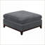 Repose-pieds modulaire en chenille gris clair | Noyer brun | Pieds en bois