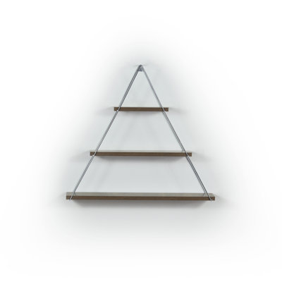 Floating Wall Decor Wall Mounted Rustic Decorative Hanging Metal Bracket Triangle Shelf For Books