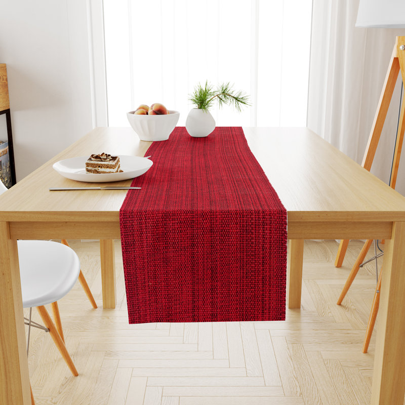 Jalyssia Solid Colour 100% Cotton Table Runner, Brick