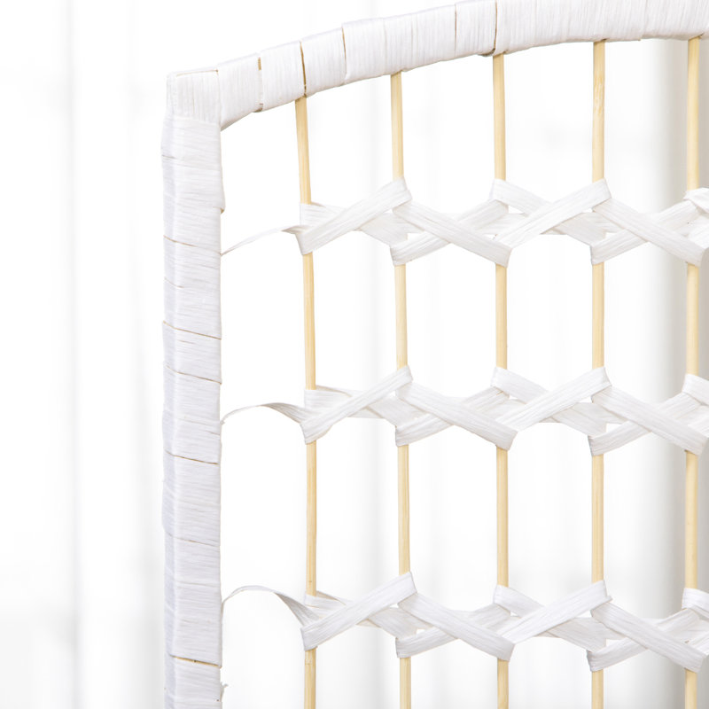 Barrière de 5,6 pi pour écran d'intimité, fibre ondulée blanche pliable à 4 panneaux pour le bureau à domicile, écran optionnel à la mode, cloison, barrière de séparation moderne