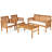 Roxbury Acacia 4 - Person Patio Conversation Set with Cushions