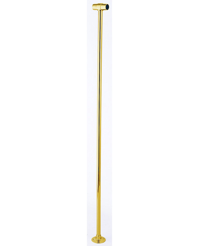 Oval Shower Curtain Enclosure, Polished Brass