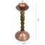 Porte-bougie traditionnel en fer enduit de couleur argenté fait à la main en bois et colonne 011AB2020-903622521-903622520