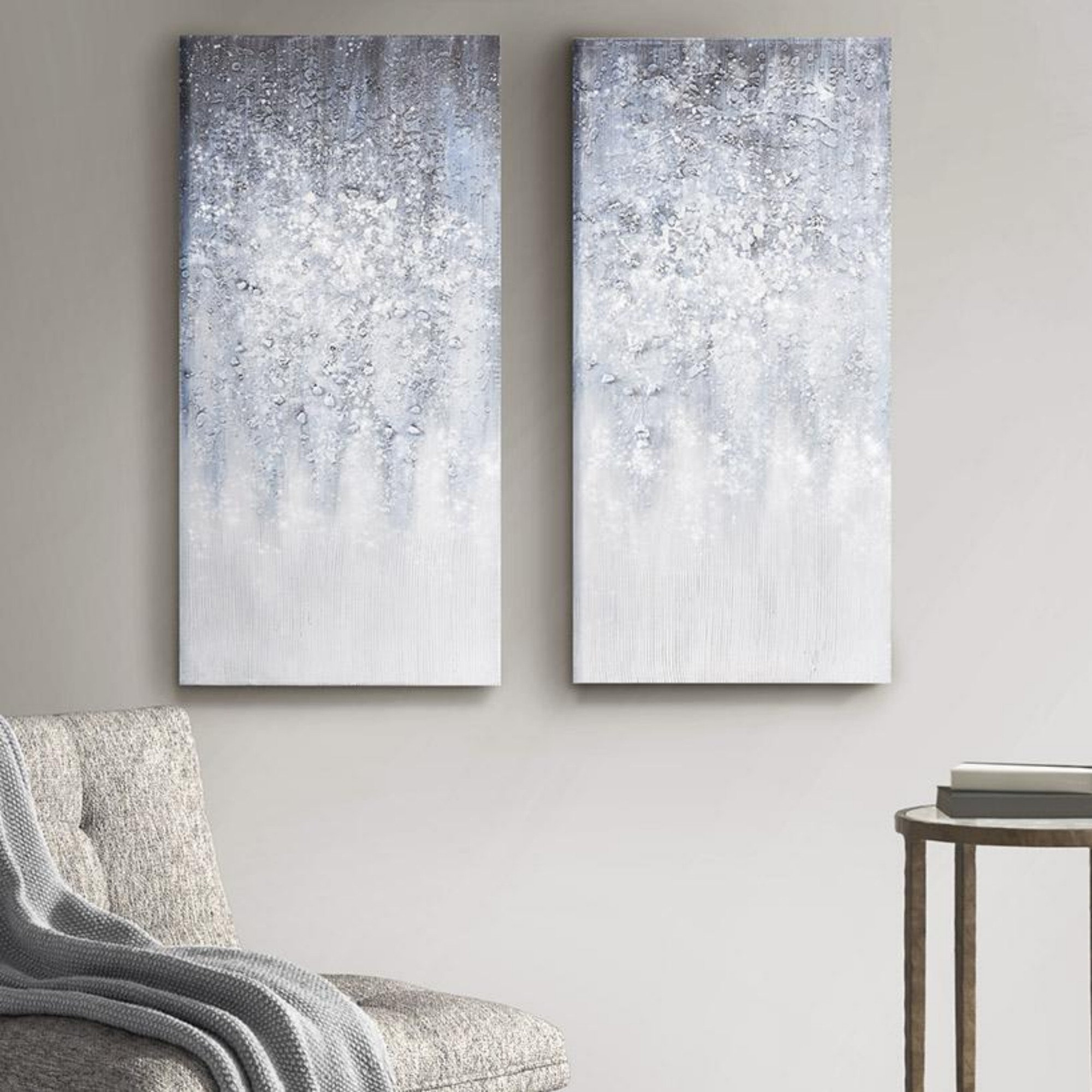 Photo inspiration: Fresh Look at Astoria Grand Heavily Embellished Canvas Wall Art Set