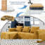 Rangement en L avec méridienne élémentaire - chenille et mousse confortable avec rangement profond de 98,42 po-1227531697