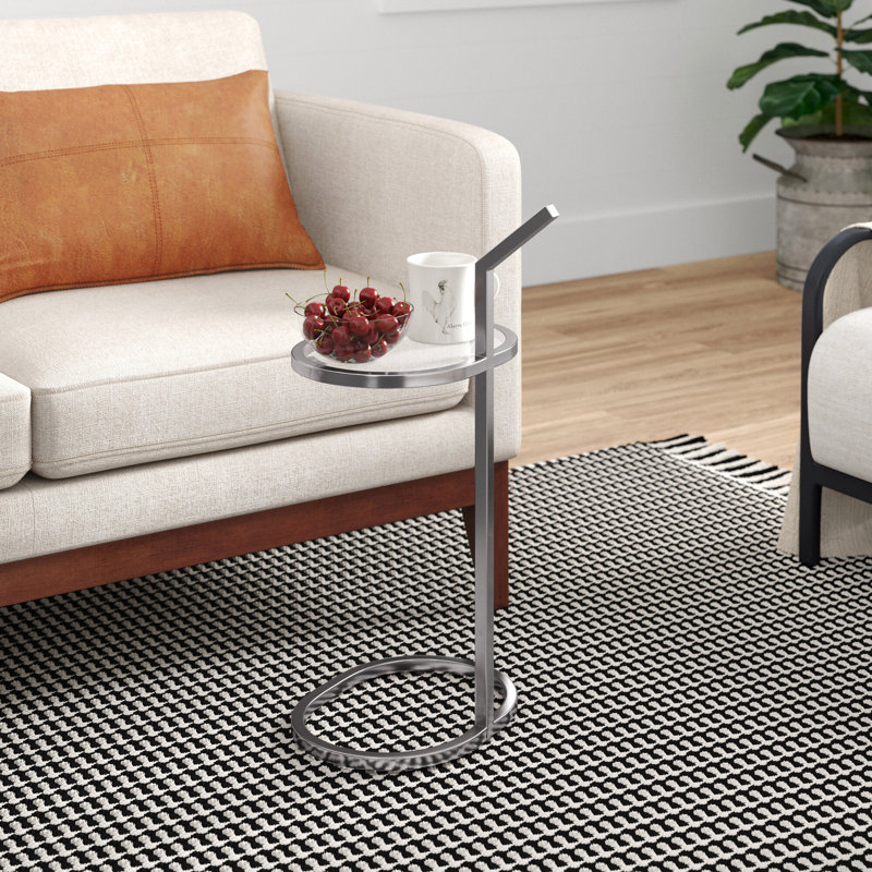 Calila Glass Tray Top End Table