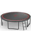 Citrouille trampoline 12 pi - échelle - noir rouge