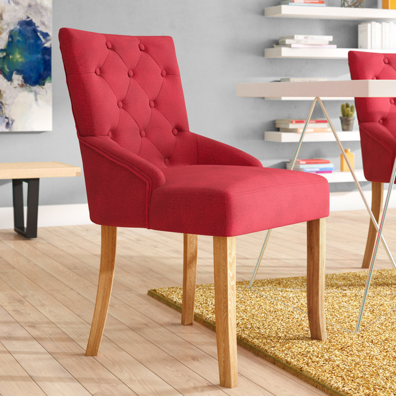 Bradman 51.5cm H Upholstered Side Chair, Red, 1