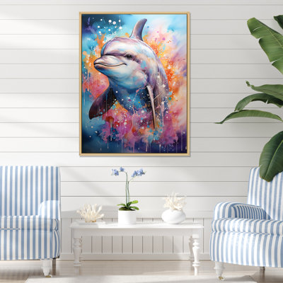 Dolphin Euphoria  Dolphin Wall Art Living Room