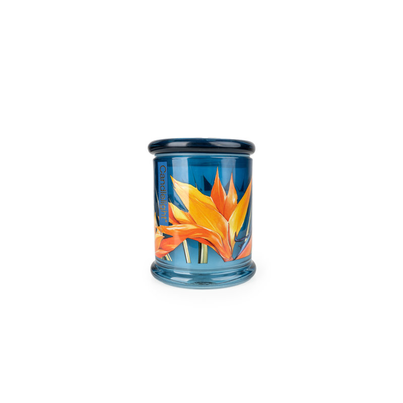 Scented Jar Candle with Glass Holder