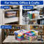Bacs de rangement Basic Basic avec couvercles et poignées - grands contenants en plastique empilables, ensemble de 3 - bacs de rangement durables pour la maison, le bureau, le placard, le garde-manger, le déménagement, le véhicule récréatif, le congélateur - transparent