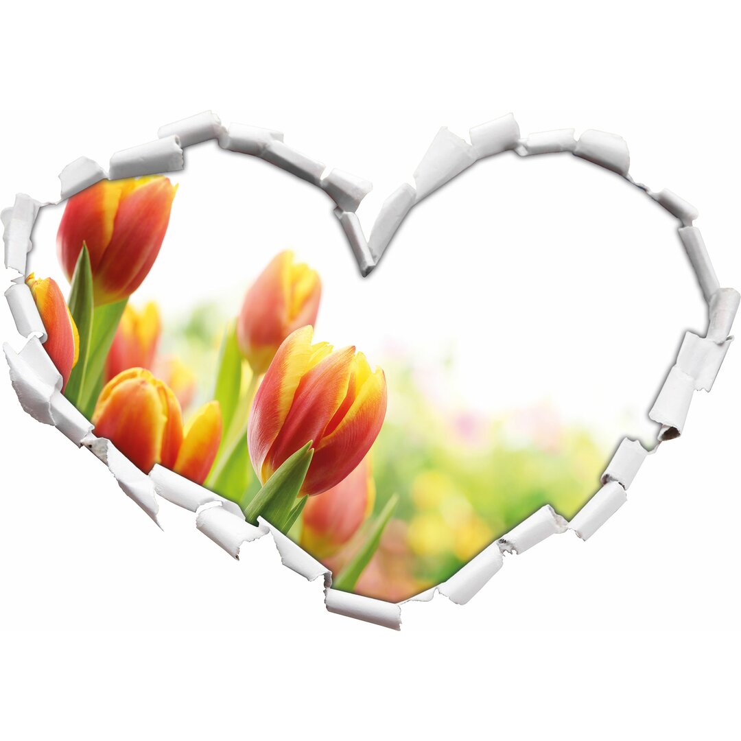 Wandtattoo Bunte Tulpenwiese