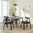 Hanes 4-Piece Modern Upholstered Rubber Wood Faux Leather Dining Chair-88417462