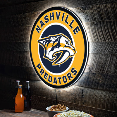23" NHL Team Round LED Lighted Wall Sign