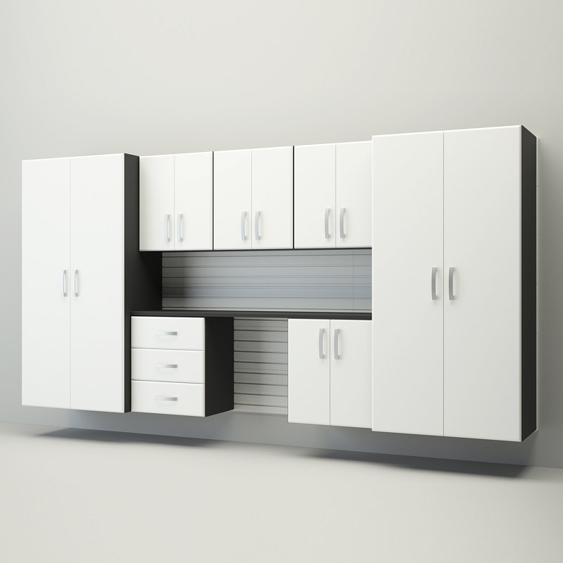 Deluxe 7 Piece Complete Storage System, White/White