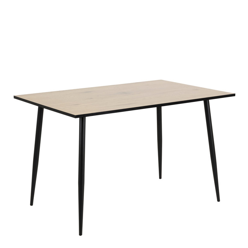 Jobe Metal Base Dining Table, Oak