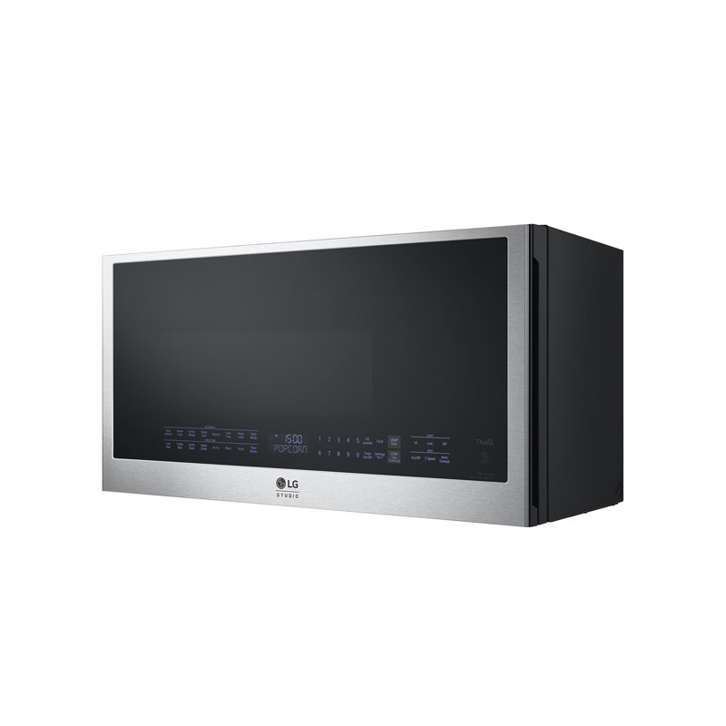 LG STUDIO Over-the-Range Convection Microwave Oven with Air Fry, 1.7 cu. ft., Stainless Steel/Black