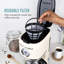 Cafetière classique rétro 10 tasses Nostalgia, crème-123034388