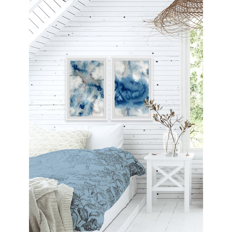 À l'intérieur du diptyque Blue Abyss, H 24 po x l 16 po