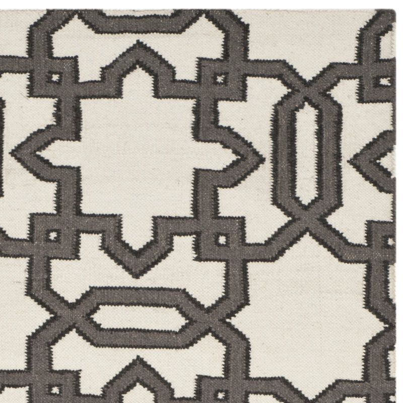 Varner Geometric Wool Hand Woven Area Rug, Rectangle 122 x 183 cm