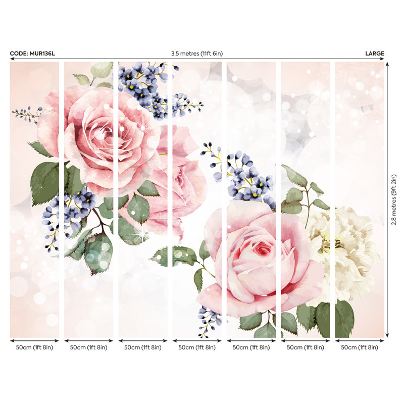 Moynihan Matte Wall Mural, 280cm L x 350cm W