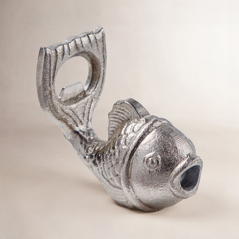 Fish Bottle Opener Silver Aluminum Everyday