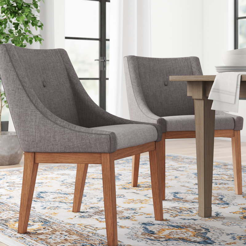 Chaise d'appoint Irving Place, Lin gris, Naturel